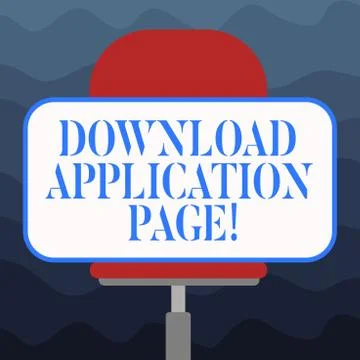 Writing note showing Download Application Page. Business photo showcasing Stock Illustration