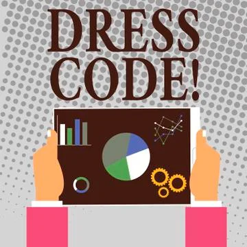Writing note showing Dress Code. Business photo showcasing Rules of what you can Illustrazione stock