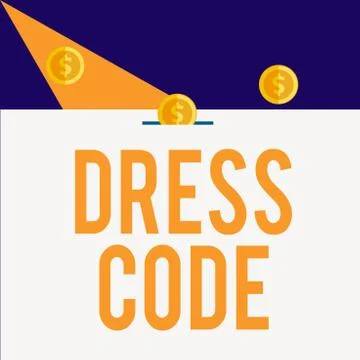 Writing note showing Dress Code. Business photo showcasing an accepted way of 스톡 일러스트