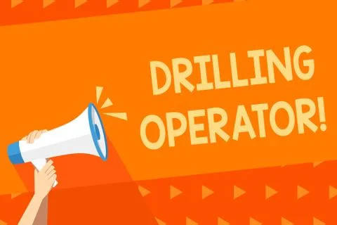 Writing note showing Drilling Operator. Business photo showcasing someone that 스톡 일러스트