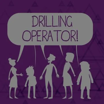Writing note showing Drilling Operator. Business photo showcasing someone that 스톡 일러스트