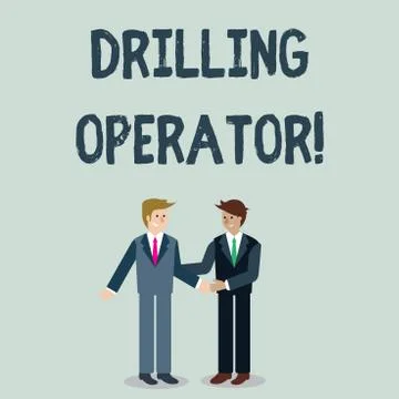 Writing note showing Drilling Operator. Business photo showcasing someone that Illustrazione stock