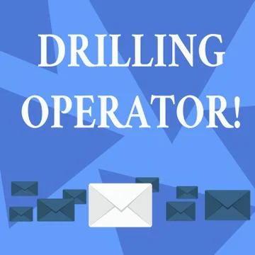 Writing note showing Drilling Operator. Business photo showcasing someone that Illustrazione stock