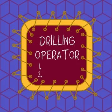 Writing note showing Drilling Operator. Business photo showcasing someone that Illustrazione stock