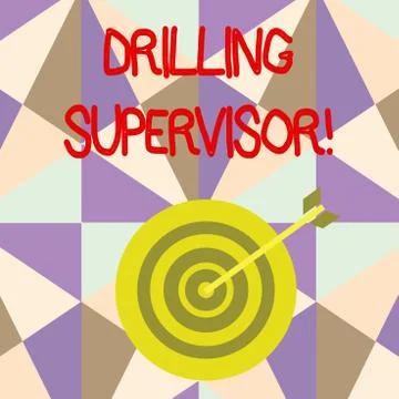 Writing note showing Drilling Supervisor. Business photo showcasing in charge of Stockillustratie