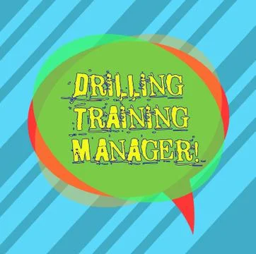 Writing note showing Drilling Training Manager. Business photo showcasing Give Stock Illustration