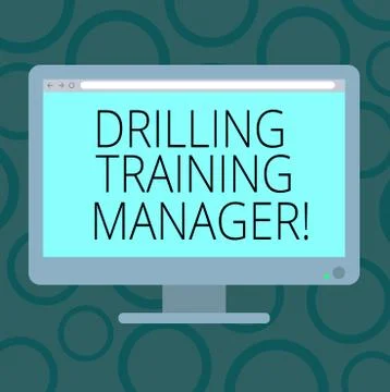 Writing note showing Drilling Training Manager. Business photo showcasing Give Stock Illustration