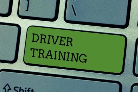 Writing note showing Driver Training. Business photo showcasing prepares a new Stock Photos