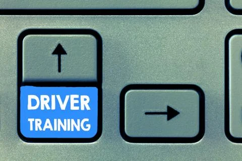 Writing note showing Driver Training. Business photo showcasing prepares a new Stock Photos