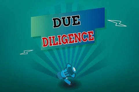 Writing note showing Due Diligence. Business photo showcasing avoid harming Illustrazione stock