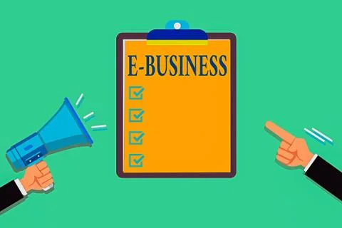 Writing note showing E Business. Business photo showcasing the process of 스톡 일러스트