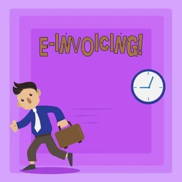 Writing note showing E Invoicing. Business photo showcasing Company encourages Stock Illustration