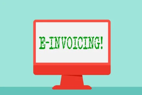 Writing note showing E Invoicing. Business photo showcasing Company encourages Stock Illustration
