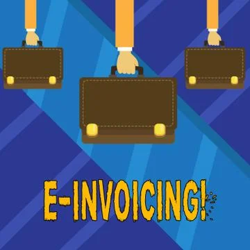 Writing note showing E Invoicing. Business photo showcasing Company encourages Stock Illustration