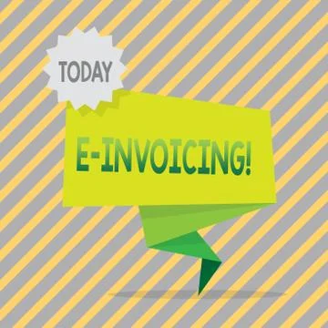 Writing note showing E Invoicing. Business photo showcasing Company encourages Stock Illustration