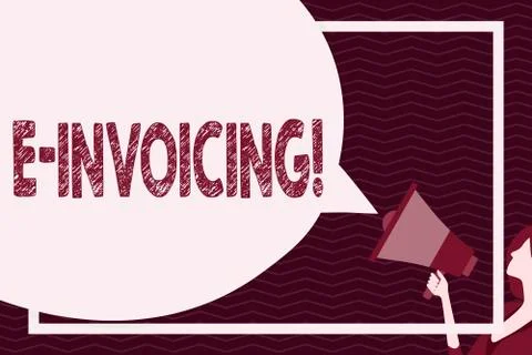 Writing note showing E Invoicing. Business photo showcasing Company encourages Stock Illustration