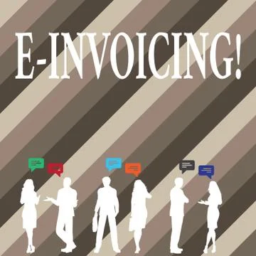 Writing note showing E Invoicing. Business photo showcasing Company encourages Stock Illustration