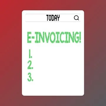 Writing note showing E Invoicing. Business photo showcasing Company encourages Stock Illustration
