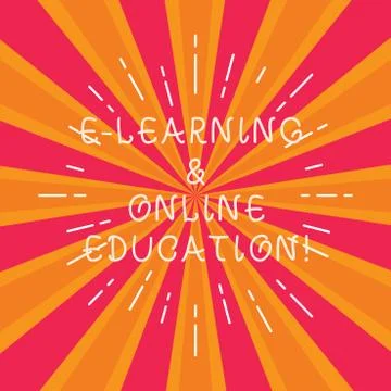 Writing note showing E Learning And Online Education. Business photo showcasing Stock Illustration