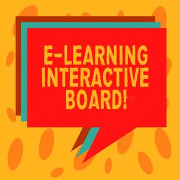 Writing note showing E Learning Interactive Board. Business photo showcasing 스톡 일러스트