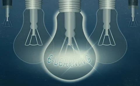 Writing note showing E Learning. Business photo showcasing knowledge we obtain Stock Illustration