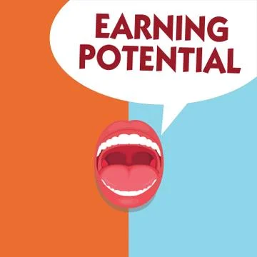 Writing note showing Earning Potential. Business photo showcasing Top salary  Stock Illustration