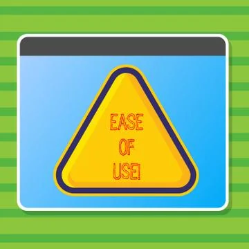 Writing note showing Ease Of Use. Business photo showcasing User friendly easy Stock Illustration