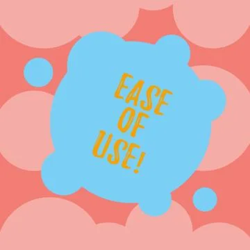 Writing note showing Ease Of Use. Business photo showcasing User friendly easy 스톡 일러스트