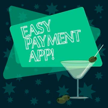 Writing note showing Easy Payment App. Business photo showcasing money paid for Illustrazione stock