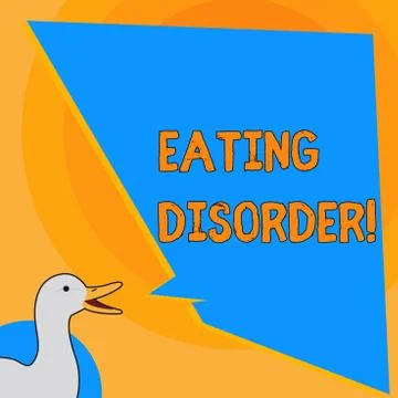 Writing note showing Eating Disorder. Business photo showcasing characterized by Stock Illustration