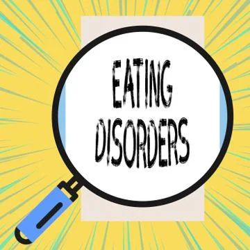 Writing note showing Eating Disorders. Business photo showcasing any of a range Stock Illustration