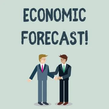 Writing note showing Economic Forecast. Business photo showcasing attempting to Stock Illustration