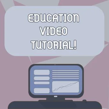 Writing note showing Education Video Tutorial. Business photo showcasing method Stock Illustration