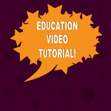 Writing note showing Education Video Tutorial. Business photo showcasing method Illustrazione stock