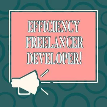 Writing note showing Efficiency Freelancer Developer. Business photo showcasing 스톡 일러스트