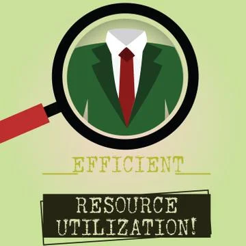 Writing note showing Efficient Resource Utilization. Business photo showcasing イラスト素材