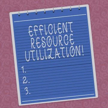 Writing note showing Efficient Resource Utilization. Business photo showcasing イラスト素材
