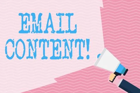 Writing note showing Email Content. Business photo showcasing It is the essence Stock Illustration