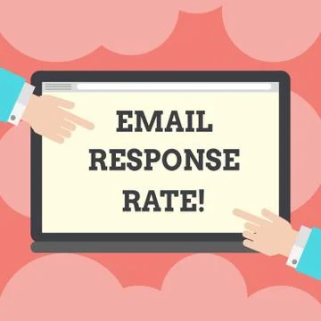 Writing note showing Email Response Rate. Business photo showcasing percentage イラスト素材