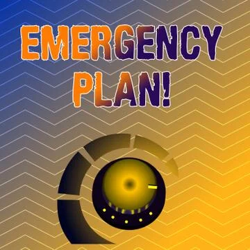 Writing note showing Emergency Plan. Business photo showcasing actions developed Stock Illustration