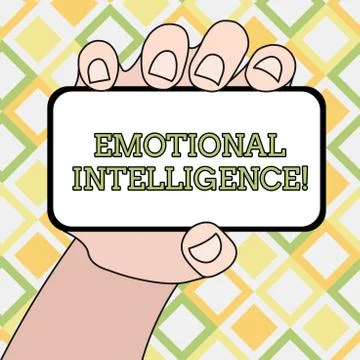 Writing note showing Emotional Intelligence. Business photo showcasing Self and Illustrazione stock