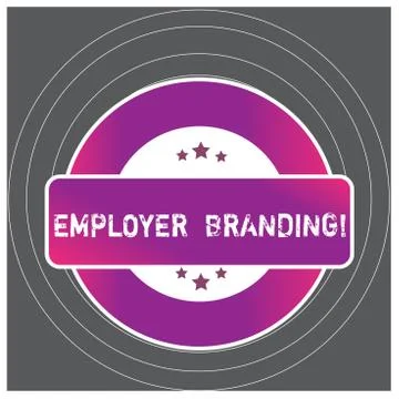 Writing note showing Employer Branding. Business photo showcasing promoting Stock Illustration