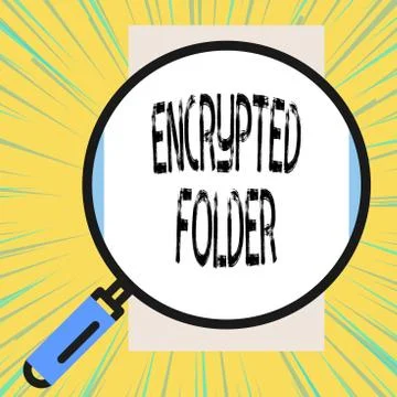 Writing note showing Encrypted Folder. Business photo showcasing protect イラスト素材