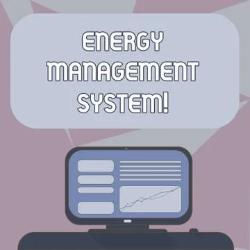 Writing note showing Energy Management System. Business photo showcasing Use to Illustrazione stock