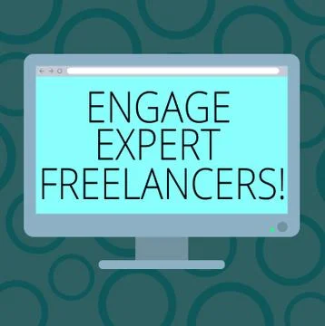 Writing note showing Engage Expert Freelancers. Business photo showcasing Hiring Stock Illustration