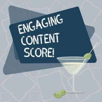 Writing note showing Engaging Content Score. Business photo showcasing Measures Stock Illustration