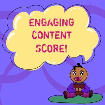 Writing note showing Engaging Content Score. Business photo showcasing Measures Stock Illustration