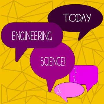 Writing note showing Engineering Science. Business photo showcasing deal with Ilustración de archivo