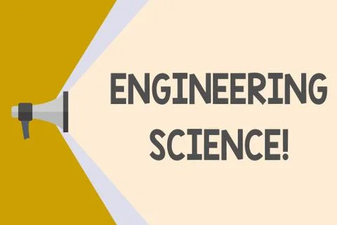 Writing note showing Engineering Science. Business photo showcasing deal with Stock Illustration