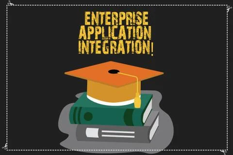 Writing note showing Enterprise Application Integration. Business photo Stock Illustration